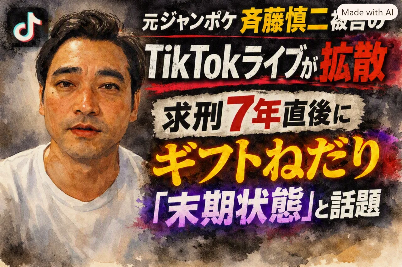 【元ジャンポケ斉藤・精神的に限界】求刑7年直後にうつろな目のTikTokライブが拡散…お前らの想像の3倍はヤバい(ﾟДﾟ;)のサムネイル