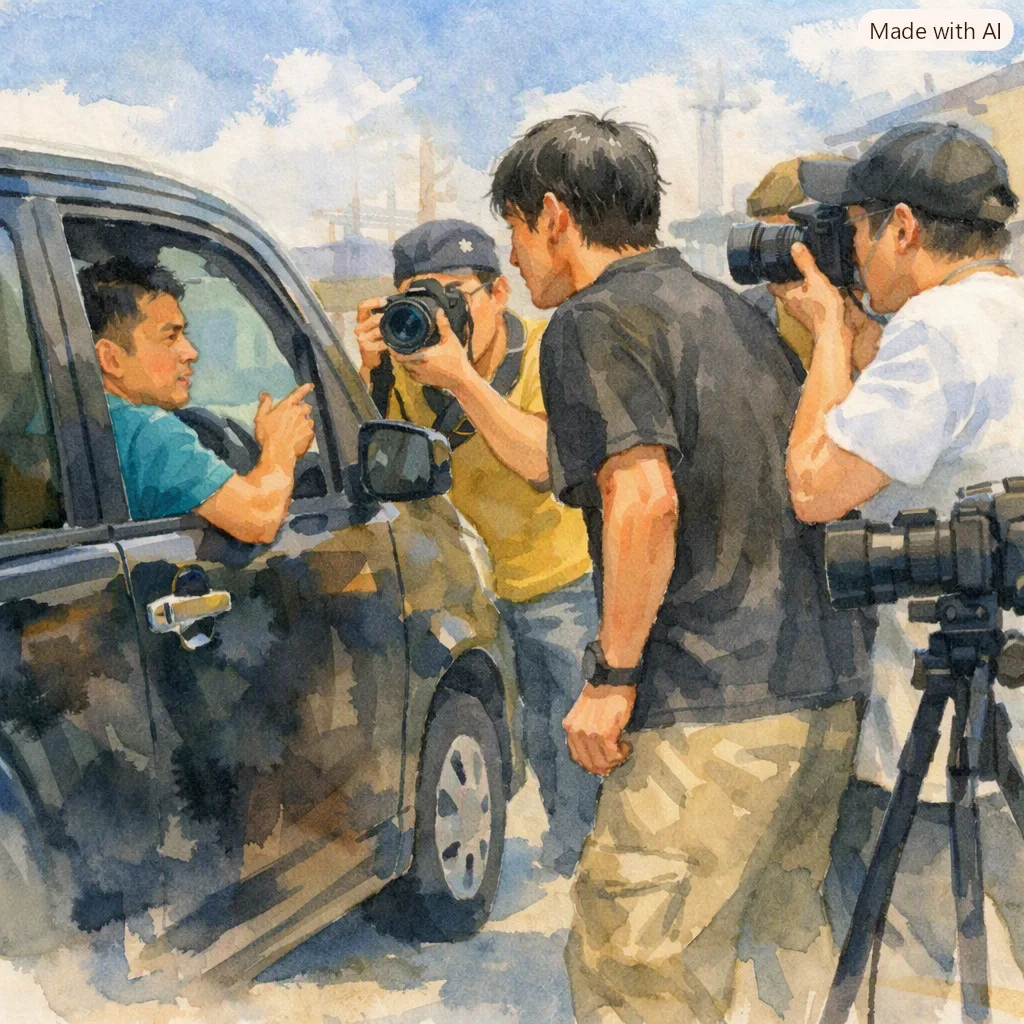 【この動画ヤバいヽ(ﾟДﾟ)ﾉ】🚋撮り鉄トラブル勃発🚙車をバックさせ19歳男性をひき殺そうとした疑い🚨55歳男逮捕🚓のサムネイル