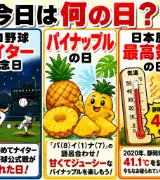 【8月17日は何の日？】⚾プロ野球ナイター記念日🍍パイナップルの日🌡️日本歴代最高気温を記録した日のサムネイル