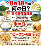 【8月18日は何の日？】⚾高校野球記念日🍚米の日🍜ビーフンの日のサムネイル