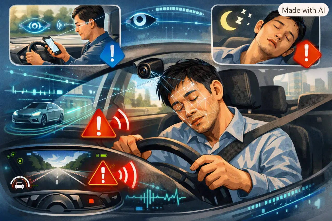 🚗📹「ながら運転」や居眠りを監視！DMS搭載を新型車に義務化へ😳安全強化も車は高くなる？のサムネイル