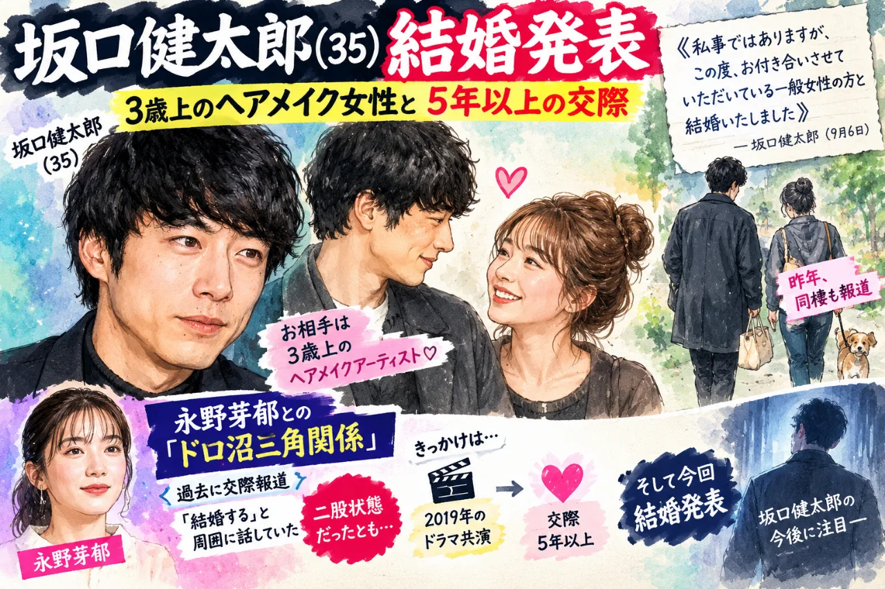 【一般女性と結婚発表した坂口健太郎】 永野芽郁＆結婚相手との『ドロ沼三角関係』「お付き合いしてたのは事実」のサムネイル
