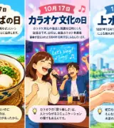【10月17日は何の日？】🍜沖縄そばの日🎤カラオケ文化の日🚰上水道の日のサムネイル