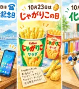 【10月23日は何の日？】📞電信電話記念日🥔じゃがりこの日🧪化学の日のサムネイル