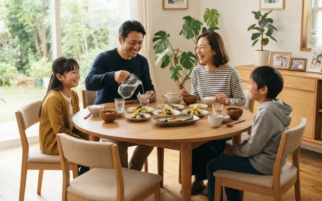 狭いリビング救世主！四角より丸テーブルの方が部屋が広く見えるって知ってた？のサムネイル