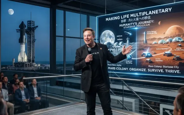 【宇宙の真実】なぜイーロン・マスクは地球を捨てて「月と火星」を目指すのか？のサムネイル