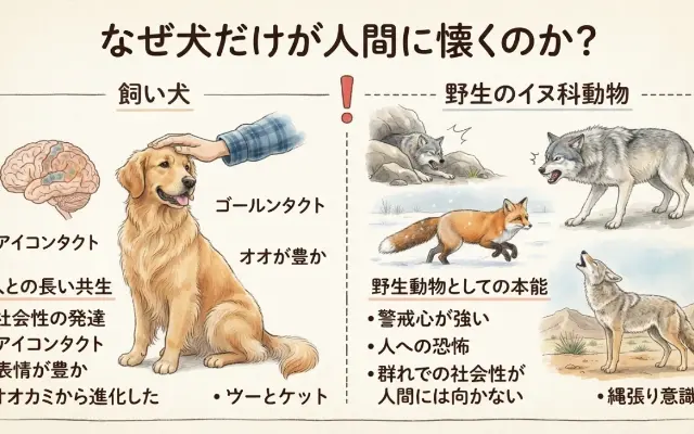 オオカミと犬の決定的な違い。なぜ彼らは野生を捨て、人間を選んだのか？のサムネイル