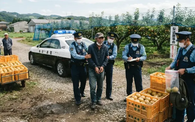 【悲報から一転】全国で相次ぐ「梨大量盗難事件」の犯人がついに逮捕！その正体にネット震撼…のサムネイル