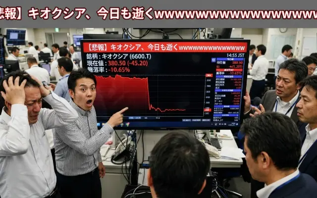 【定期】キオクシアさん、今日も安定の爆下げでなんJ民大騒ぎwwwwwwwのサムネイル