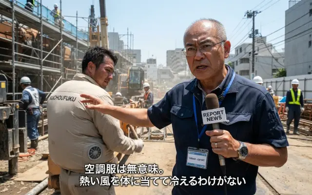 「空調服は無意味」専門家の一言に騒然。熱風を体に当てて冷えるわけがない？のサムネイル