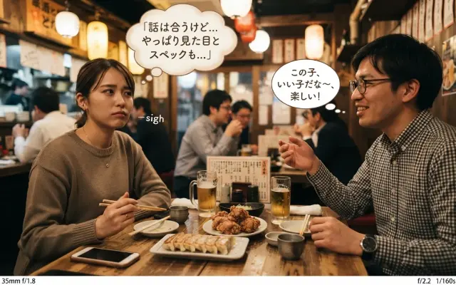 スペック妥協の限界。価値観が同じでも、顔がタイプじゃないと冷める理由のサムネイル