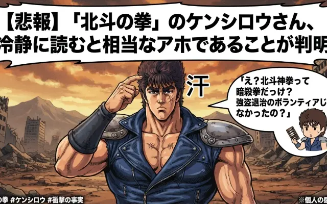 【悲報】ケンシロウさん、世紀末の救世主なのに知能レベルがそこらの雑魚と変わらないｗｗｗのサムネイル