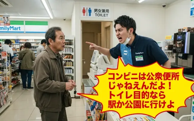【マナー崩壊】コンビニで「トイレだけ借りる客」に店員がブチギレ。駅や公園に行くべきこれだけの理由のサムネイル