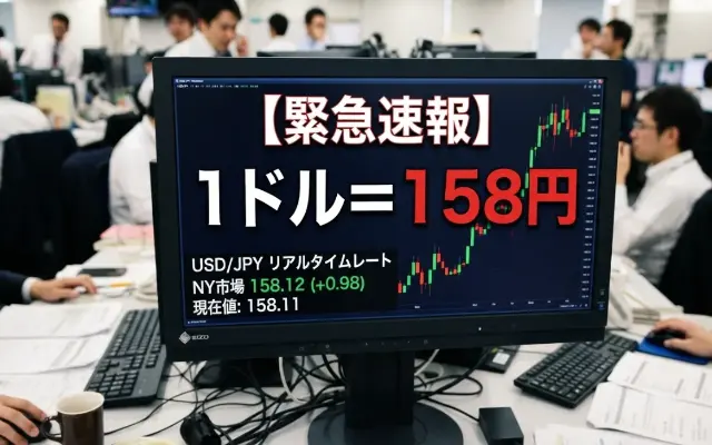 【緊急事態】158円突破でトレンド入り。今、市場で何が起きているのか？のサムネイル