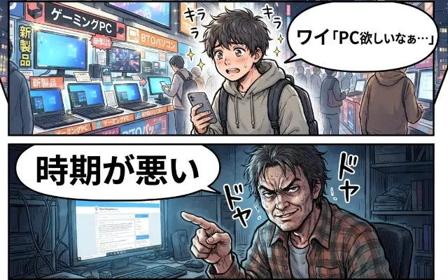 ワイ「PC買い換えたい」 謎の勢力「今は時期が悪い」「次世代を待て」「円安が終わるまで耐えろ」のサムネイル