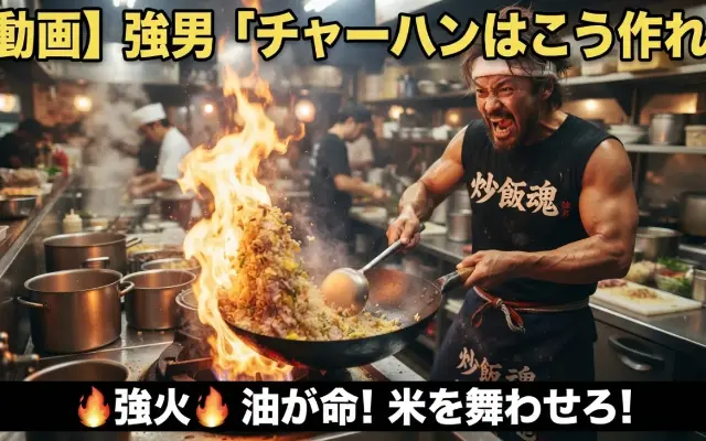 【米一粒が立ち上がる】漢（おとこ）が本気で作る最高峰のチャーハンがこれ。のサムネイル