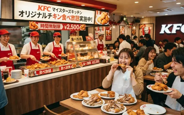 【神イベント】ケンタッキー、1,000円でオリジナルチキン食べ放題の専門店を3日間限定オープン！のサムネイル