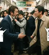 電車で見かけた絶対に目を合わせちゃいけないおっさん達wwwのサムネイル