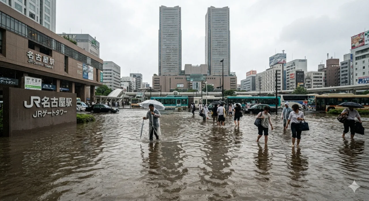 名古屋駅、冠水しすぎて駅員も困惑するレベルｗｗｗｗｗｗのサムネイル