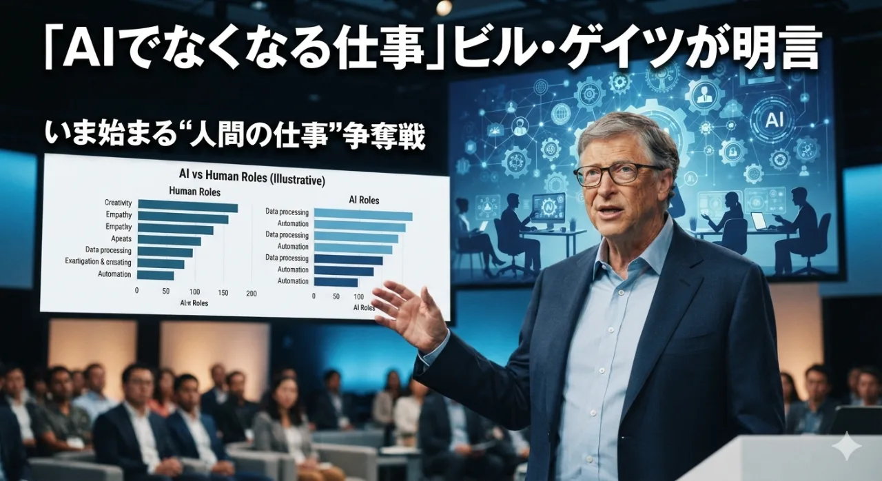 ビル・ゲイツが一転して大激怒＆警鐘！AIに「奪われる仕事」「生き残る仕事」の最終宣告のサムネイル