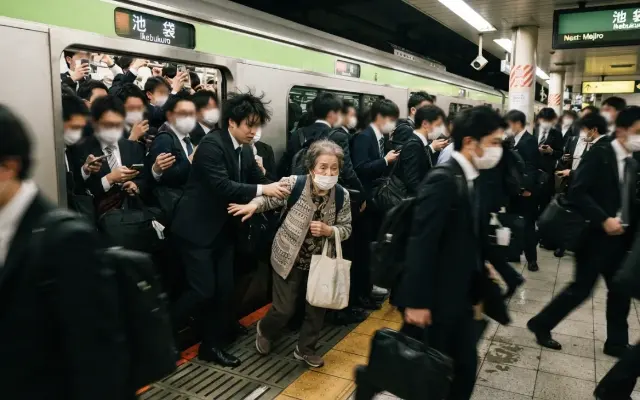 東京の満員電車、優しさゼロ説。池袋駅のラッシュに巻き込まれた高齢者の末路のサムネイル