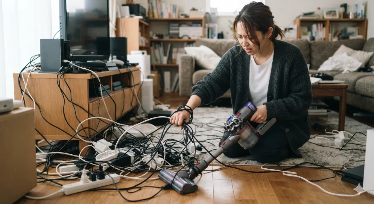 まだコード避けて掃除機かけてるの？それ、人生の時間をドブに捨ててます。のサムネイル