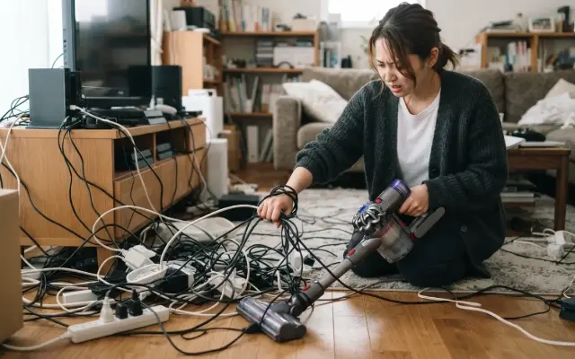 まだコード避けて掃除機かけてるの？それ、人生の時間をドブに捨ててます。のサムネイル