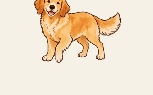 動く！ゴールデンのいっしょがいいね｜文字なしで伝わる水彩絵本スタンプ24個のサムネイル