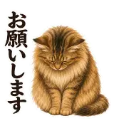 ちょいお願い猫さん｜お願い・確認・感謝をやさしく伝えるLINEスタンプ40個のサムネイル