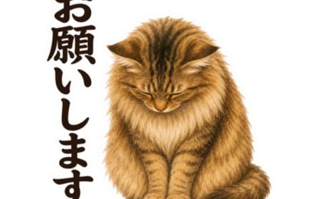 ちょいお願い猫さん｜お願い・確認・感謝をやさしく伝えるLINEスタンプ40個のサムネイル