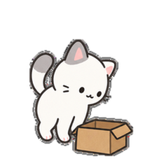 動く!しろもち猫の無言リアクションのメイン画像