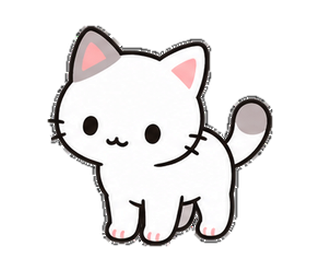 しろもち猫がごろんと転がる実物アニメーションLINEスタンプ