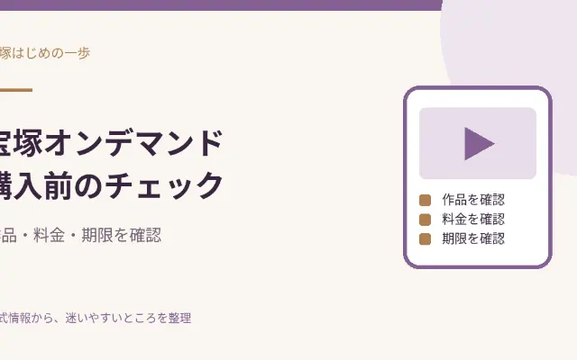 宝塚オンデマンドの見方と購入前チェックのサムネイル