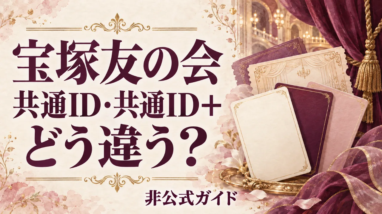 宝塚友の会・共通ID・共通ID＋の違い｜会費と先行販売、自分に合う選び方のサムネイル