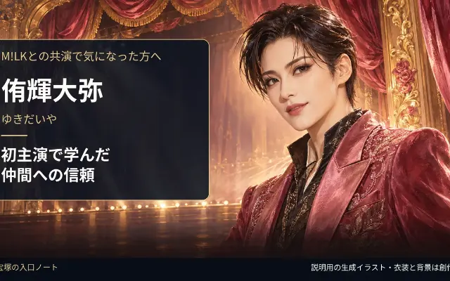 M!LKと共演、花組・侑輝大弥さん｜初主演で学んだ仲間への信頼のサムネイル