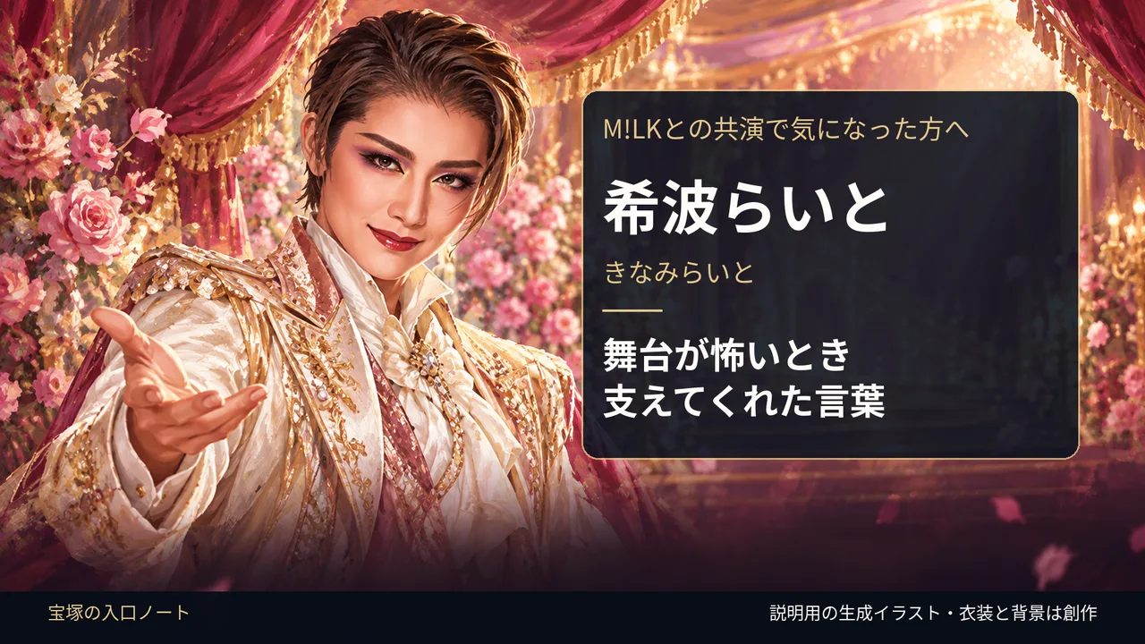 M!LKと共演、花組・希波らいとさん｜舞台への怖さを支えた言葉のサムネイル
