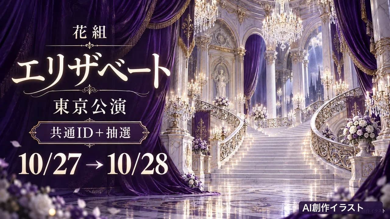 花組エリザベート東京｜共通ID＋抽選は10/27開始のサムネイル