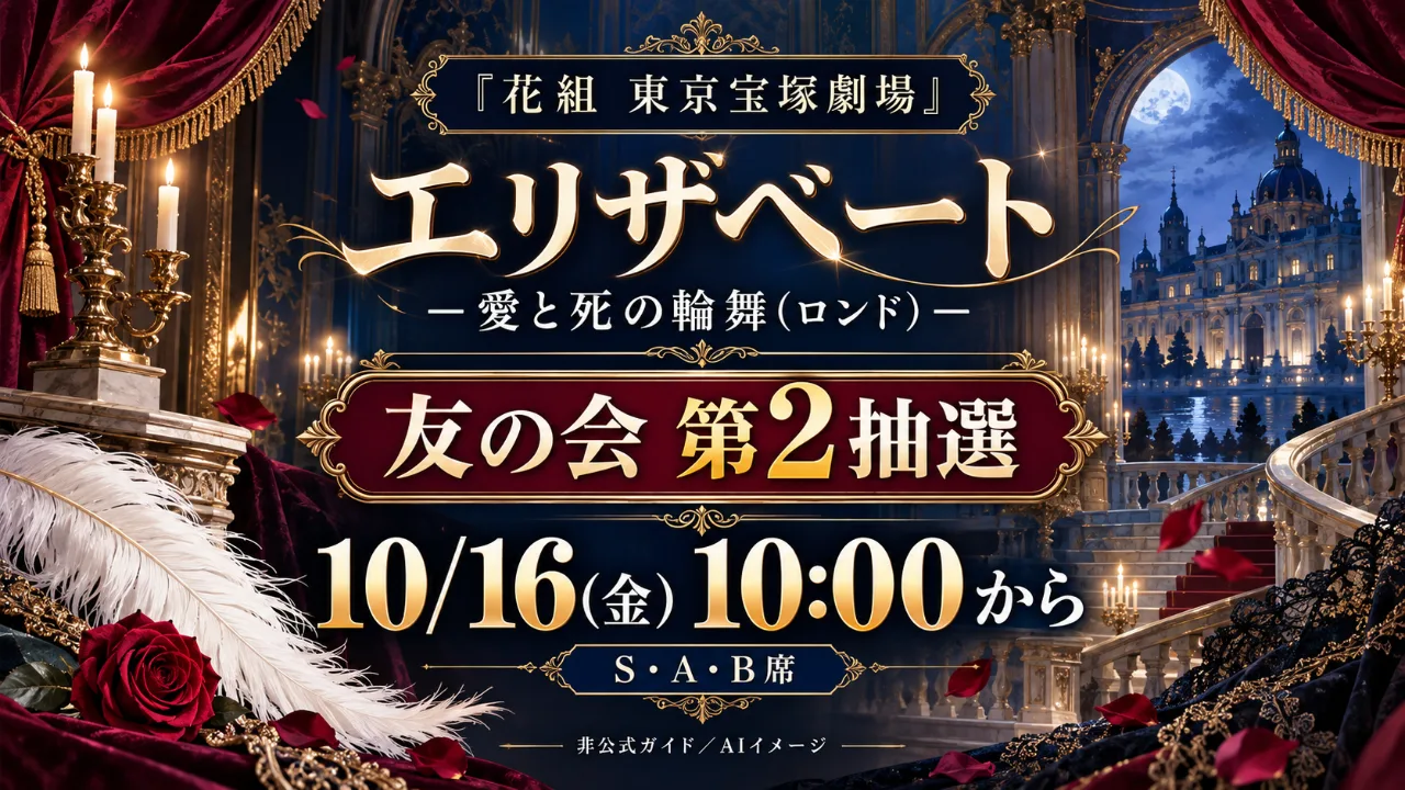 花組エリザベート東京｜友の会第2抽選は10/16からのサムネイル