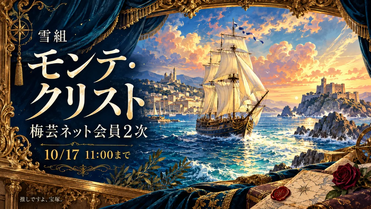 【受付終了】雪組『Monte-Cristo（モンテ・クリスト） ―le spectacle musical―』梅芸2次｜結果は10/23からのサムネイル