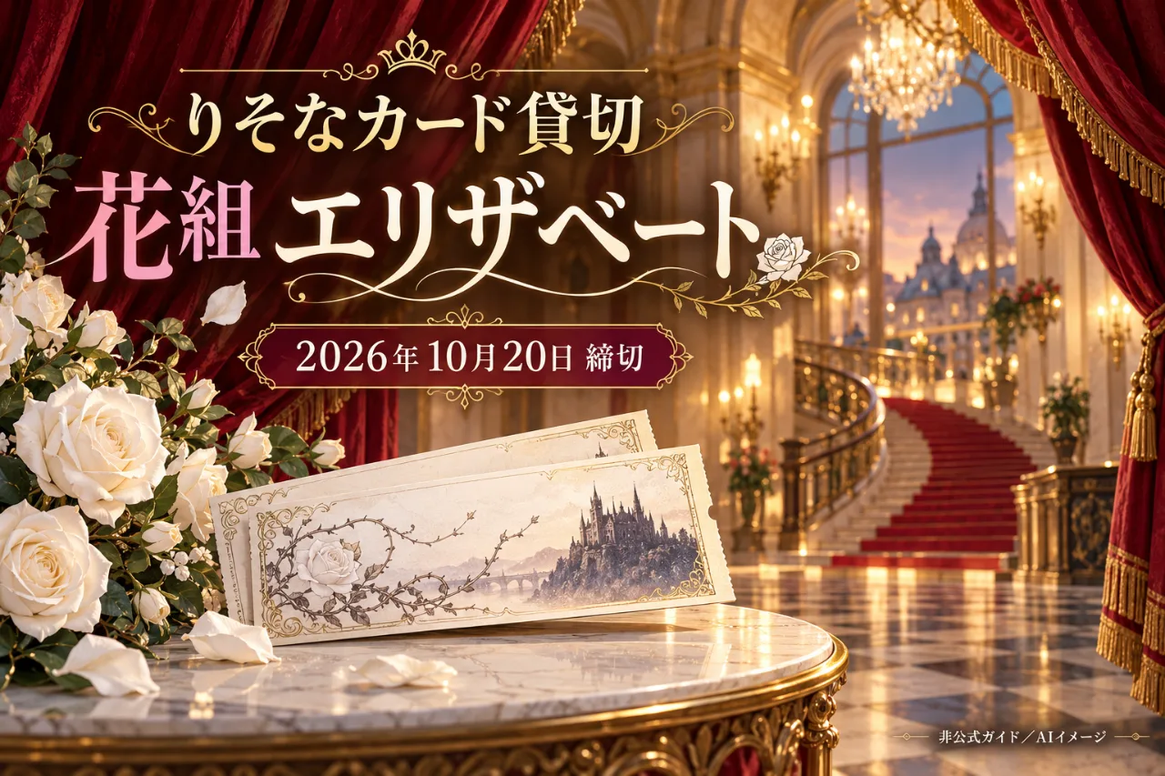 りそな貸切・花組エリザベート｜10/20締切、会員の申込み方のサムネイル