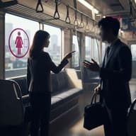 【動画】女性専用車両に乗る男が勘違い女に「降りてください」と因縁付けられる事件発生！のサムネイル